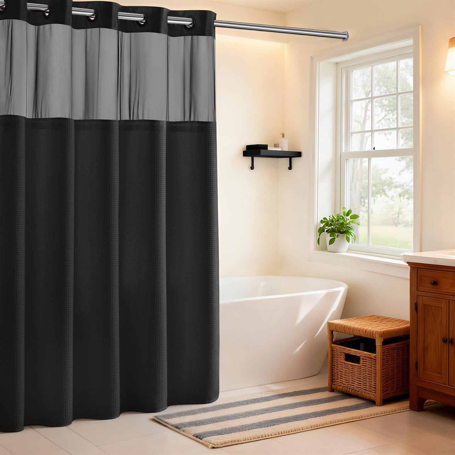Haven & Loom™ Waffle Weave Shower Curtain
