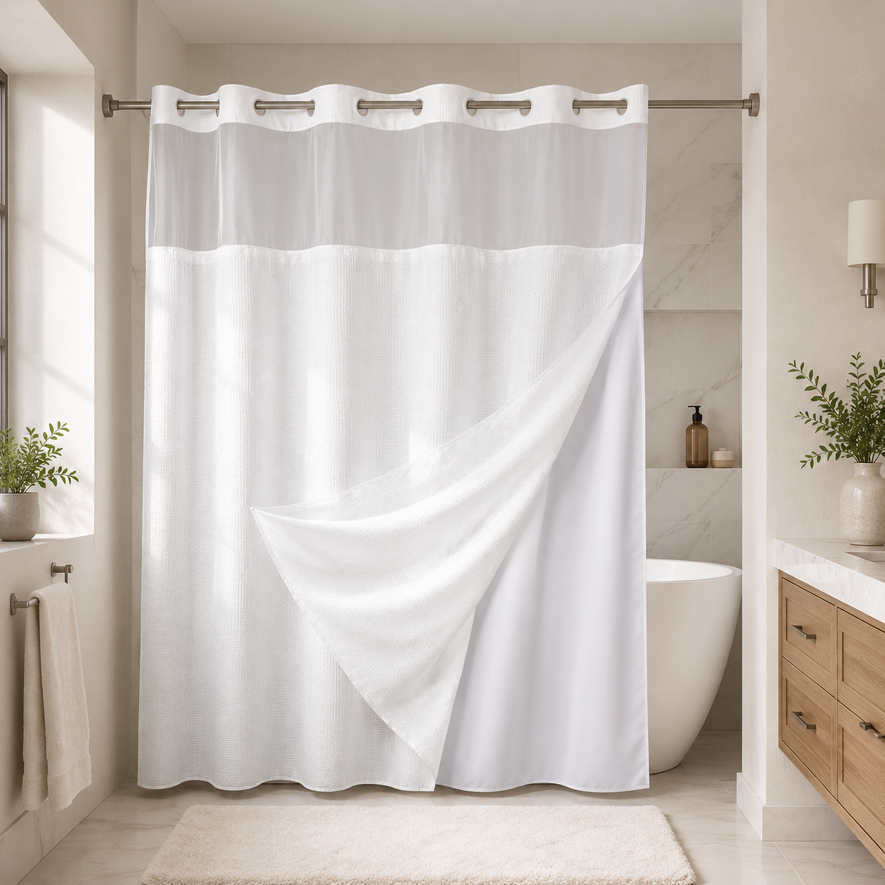 Haven & Loom™ Waffle Weave Shower Curtain