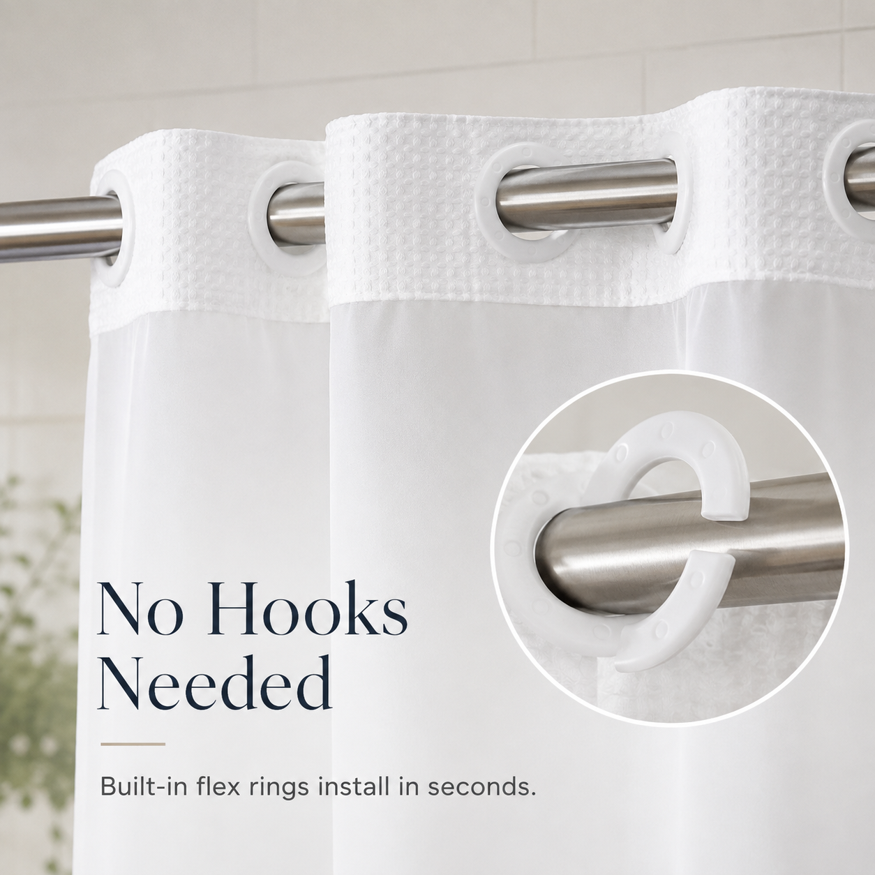 Haven & Loom™ Waffle Weave Shower Curtain