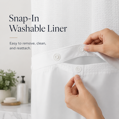 Haven & Loom™ Waffle Weave Shower Curtain