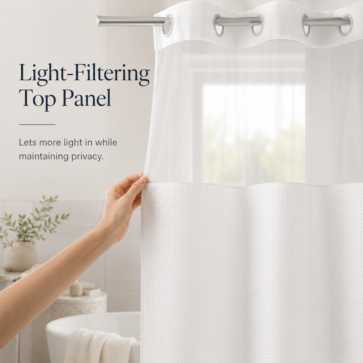 Haven & Loom™ Waffle Weave Shower Curtain