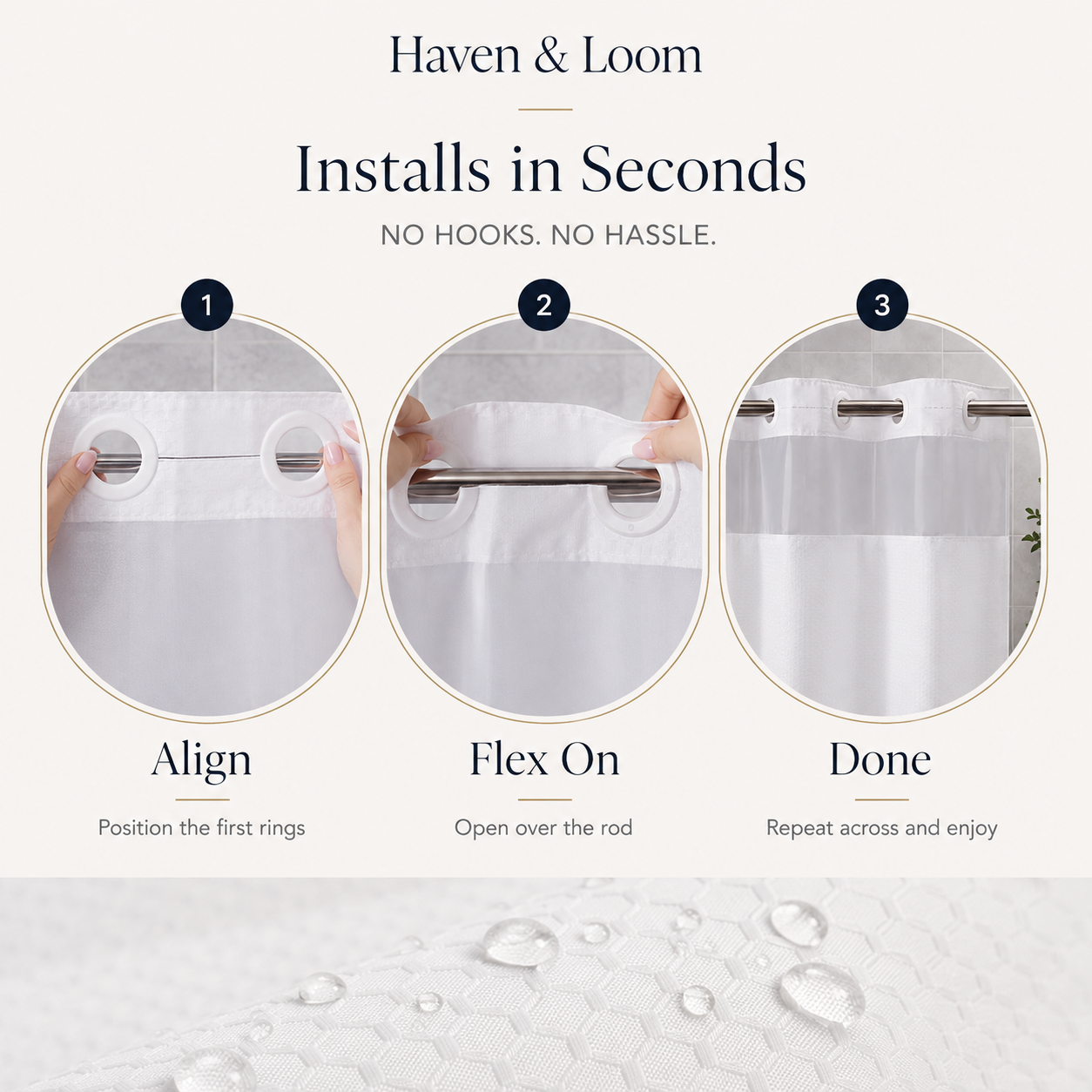 Haven & Loom™ Waffle Weave Shower Curtain