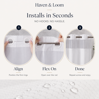 Haven & Loom™ Waffle Weave Shower Curtain